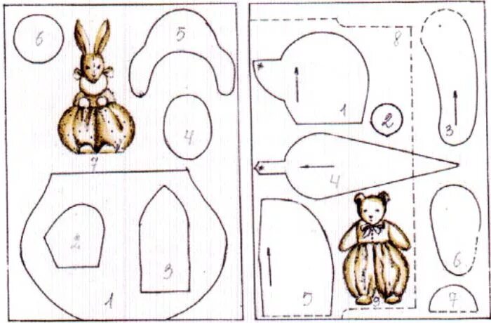 Кукольные игрушки выкройки http://www.trozo.ru/wp-content/uploads/2010/02/263.jpg Sewing stuffed animals, S