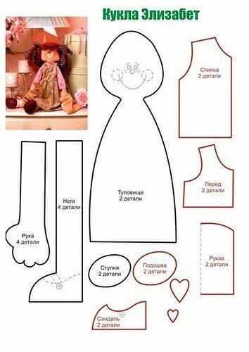 Кукольные игрушки выкройки Идеи на тему "Куклы" (7) куклы, тряпичные куклы, выкройки