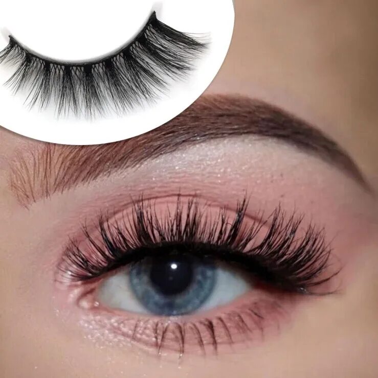 Кукольные ресницы фото 10/50/100 коробка 100% настоящие накладные ресницы из норки 3D натуральные накла