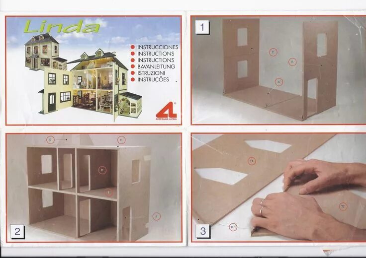 Кукольный домик из картона своими руками схемы Tutoriales casa de muñecas en miniatura, Casa de muñecas, Casa de muñecas en min