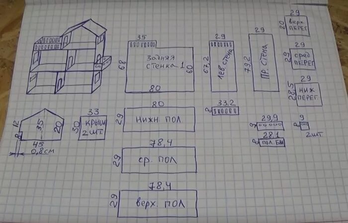 Кукольный домик из картона своими руками схемы Дом для кукол своими руками из картона, из коробок, из фанеры. Как сделать кукол