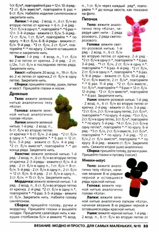 Кукольный театр крючком со схемами Игрушки на пальцы крючком для пальчикового театра Куклы на пальцы, Вязание, Игру