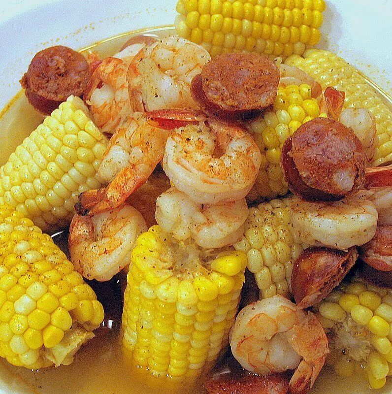 Кукуруза с мясом фото A Watched Pot Never Boils: Frogmore Stew Big Red Kitchen - a regular gathering o