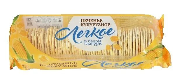Кукурузное печенье фото Вегетарианский супермаркет в Новосибирске - Кукурузное печенье в белой глазури, 