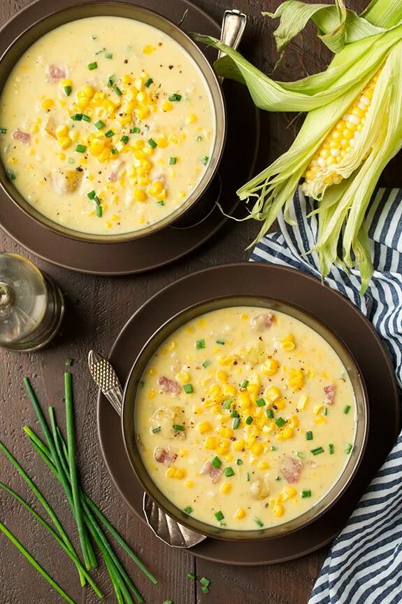 Кукурузный суп фото 13 Chowders to Help You Transition From Summer to Fall Corn chowder soup, Summer