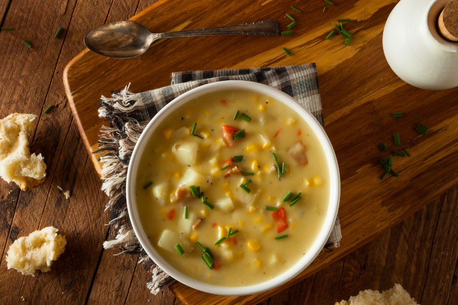 Кукурузный суп рецепт фото Как приготовить сливочный суп из кукурузы с беконом за полчаса. Рецепт, который 