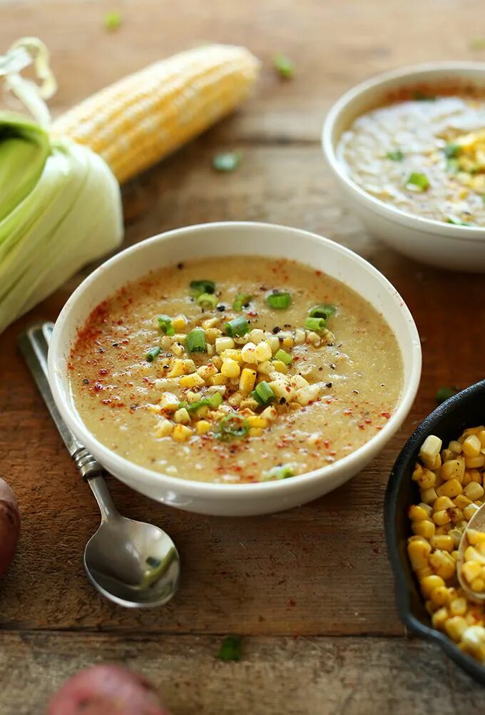 Кукурузный суп рецепт фото Simple Summer Corn Soup Recipe Corn soup recipes, Vegetarian recipes, Cooking re