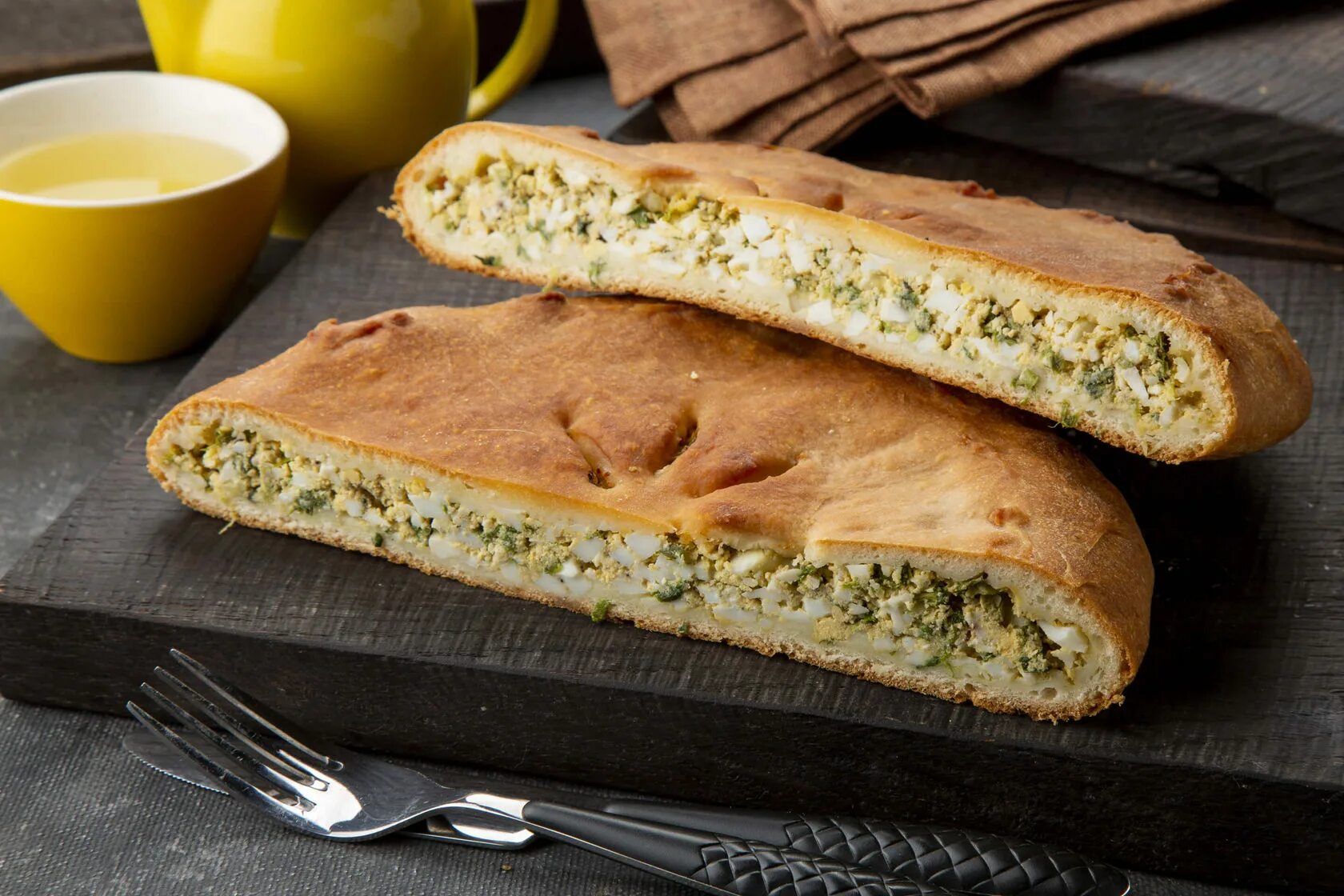 Кулебяка с капустой фото Пирог с яйцом и зеленым луком