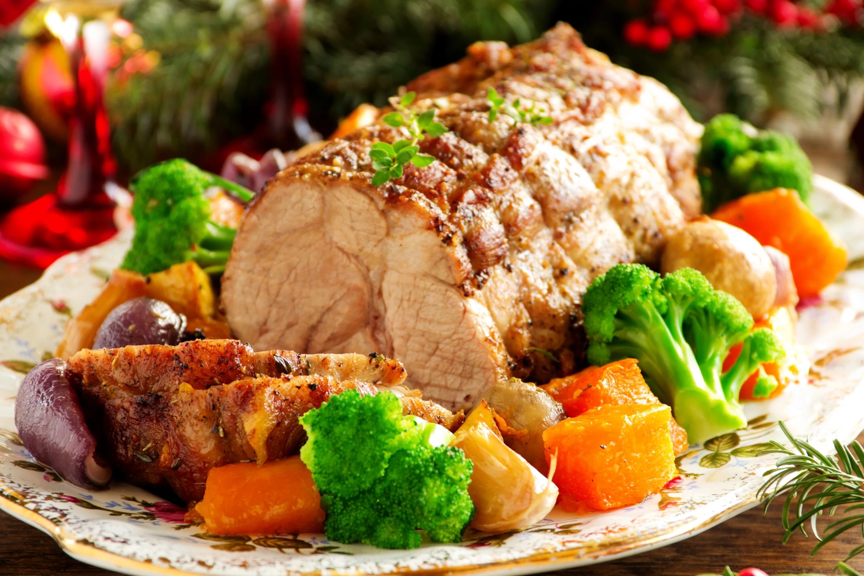 Кулинария блюда фото Download wallpaper meat, vegetables, pork, section food in resolution 3000x2000