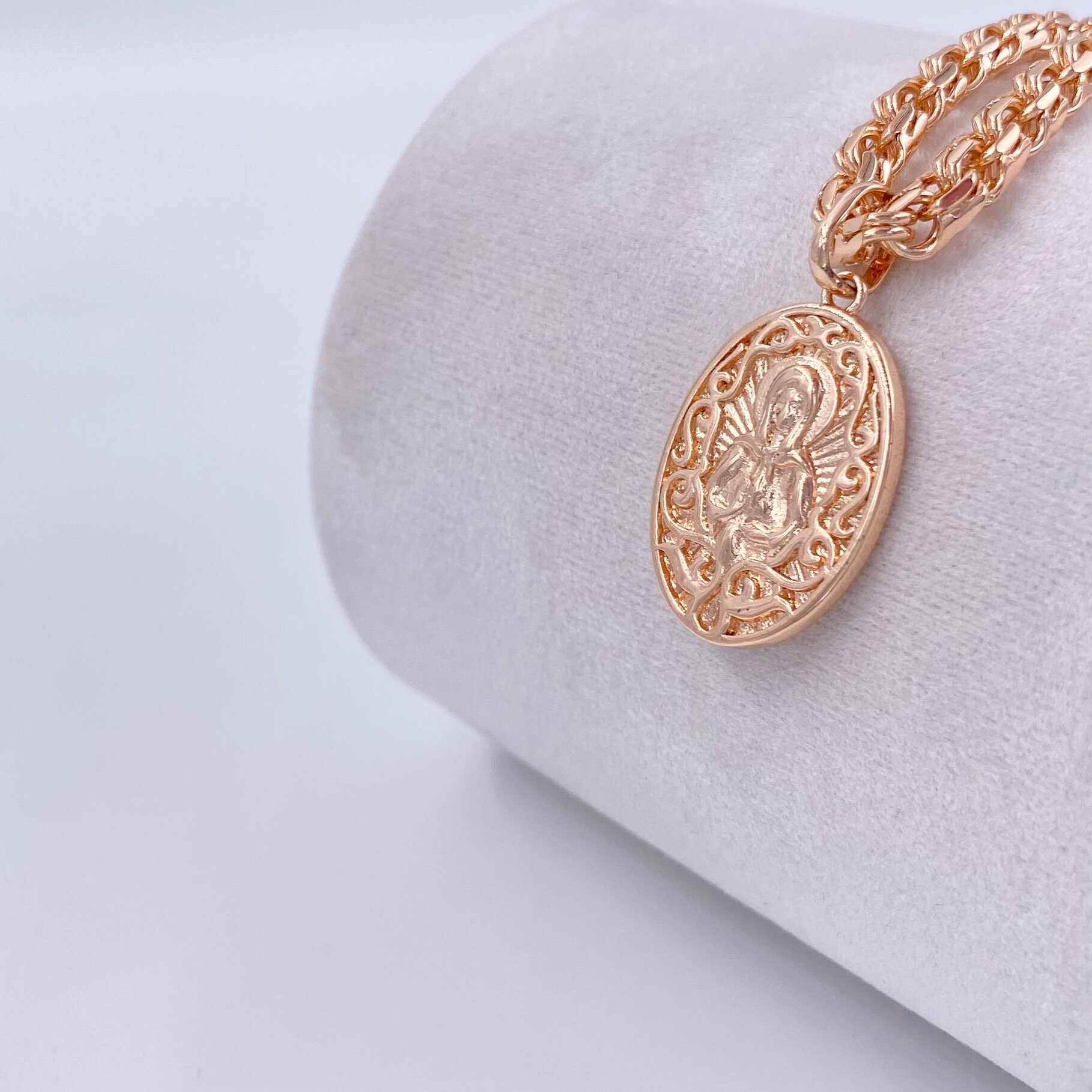 Кулоны из медицинского сплава под золото фото Бижутерия под золото Fallon Jewelry, подвеска, иконка, икона Матроны Московской,