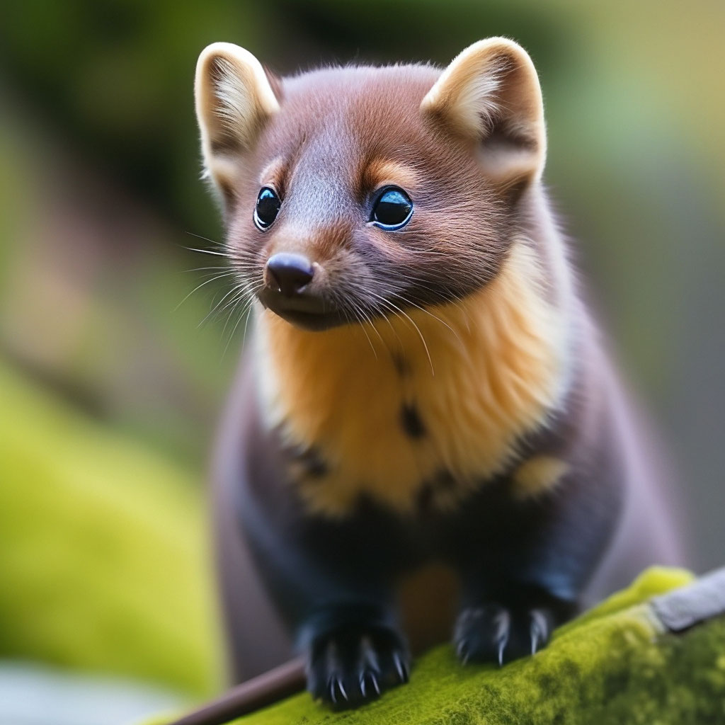 Куница фото животного "Ilka, or marten-angler, or pecan 1 (." - image created in Shedevrum
