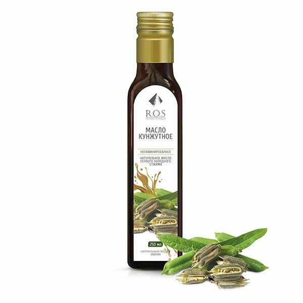Кунжутное масло фото R.O.S. Рось Масло Кунжутное (Стекло), 250 мл, 100% натуральное, нерафинированное