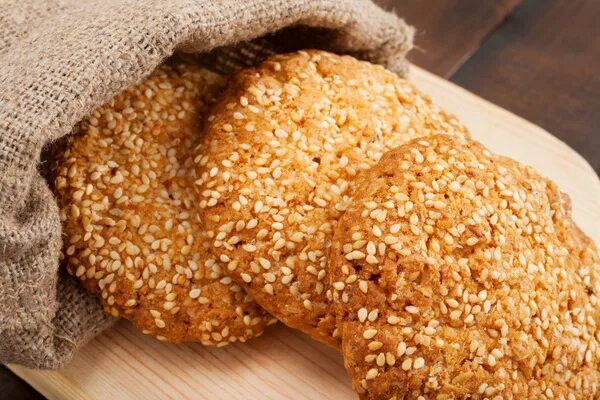 Кунжутное печенье фото Печенье КУНЖУТИС тонкое хрустящее с кунжутом - купить с доставкой по выгодным це
