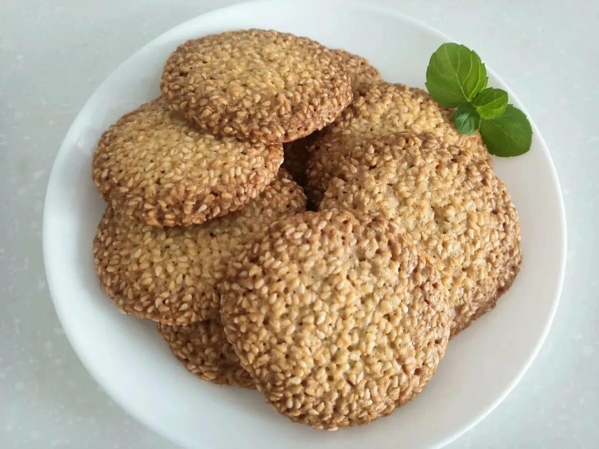 Кунжутное печенье рецепт с фото Печенье с кунжутом Домашняя кулинария "ВО" Дзен