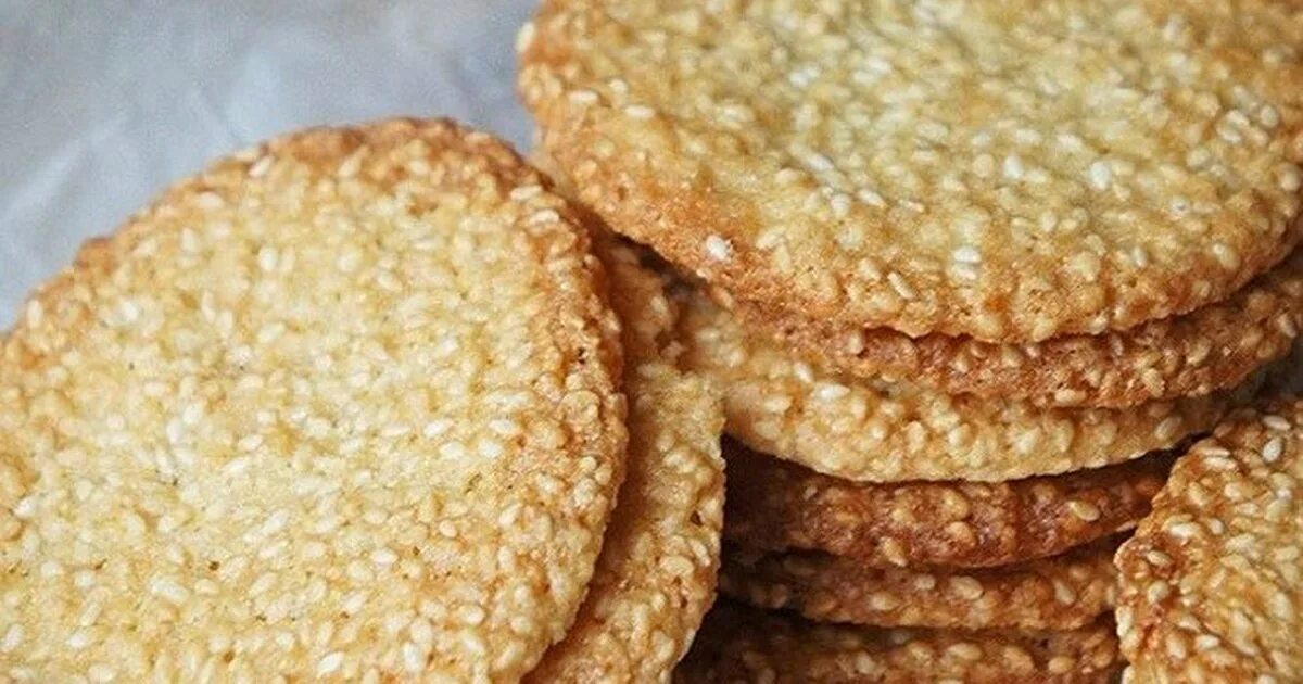 Кунжутное печенье рецепт с фото Домашнее печенье с кунжутом