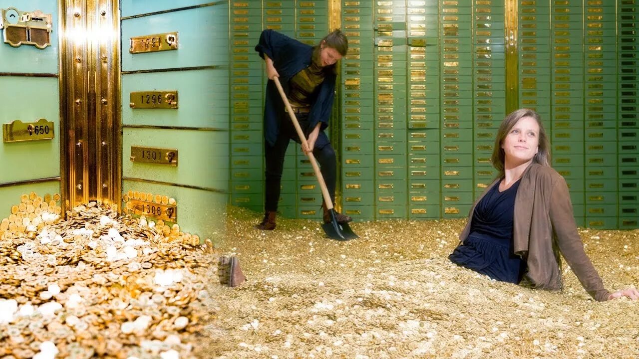 Купается в деньгах фото Swim in Your Very Own Money Vault Like Scrooge McDuck - YouTube