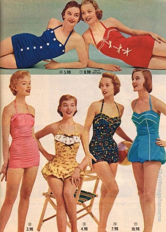 Купальник 50 годов фото Pin on Vintage Inspiration Retro swimwear, Vintage swimsuits, Vintage bathing su