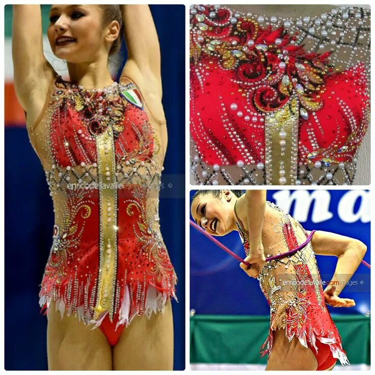 Купальник для художественной гимнастики русский народный фото Rhythmic gymnastics leotard Гимнастические трико, Купальник, Красный купальник
