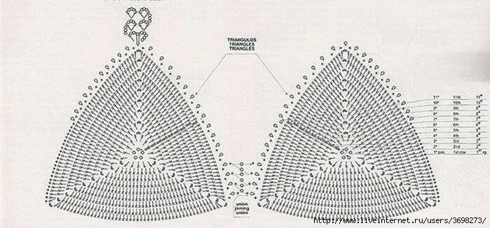 Купальник крючком схема Pin on crochet clothes - horgolt ruhák
