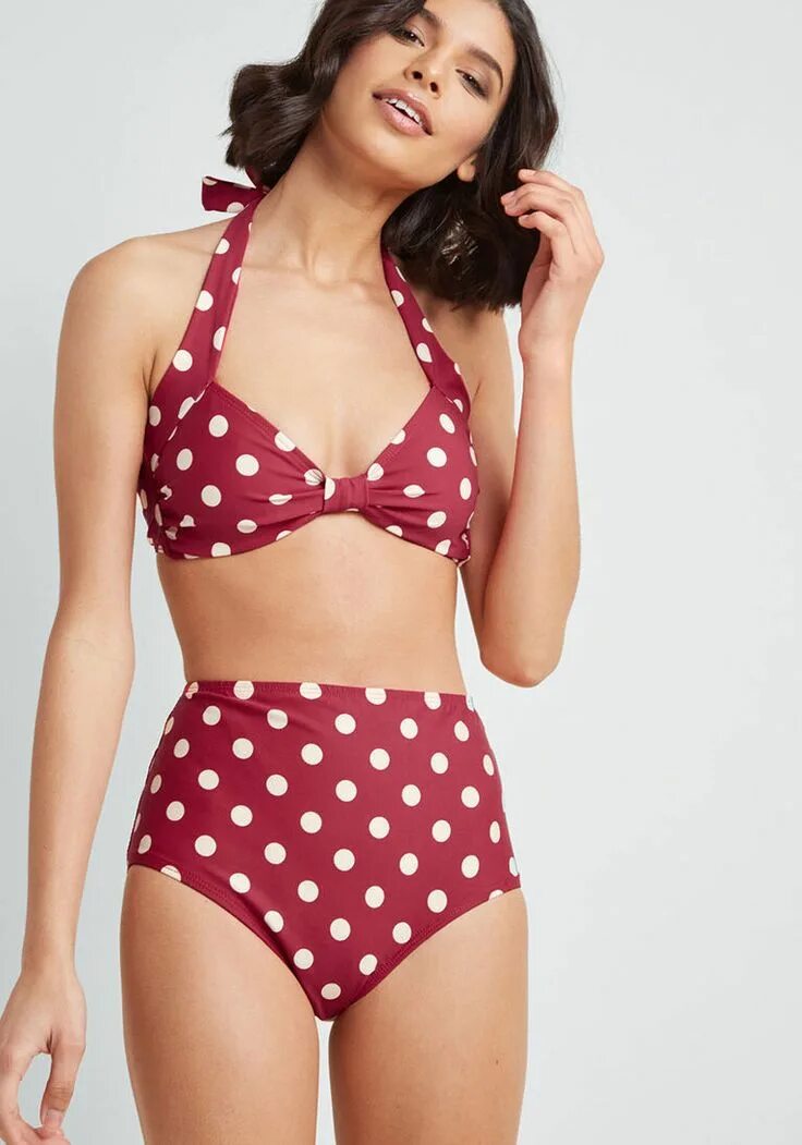 Купальник в стиле фото Beach Blanket Bingo High-Waisted Bikini Bottom in 24W by Esther Williams from Mo
