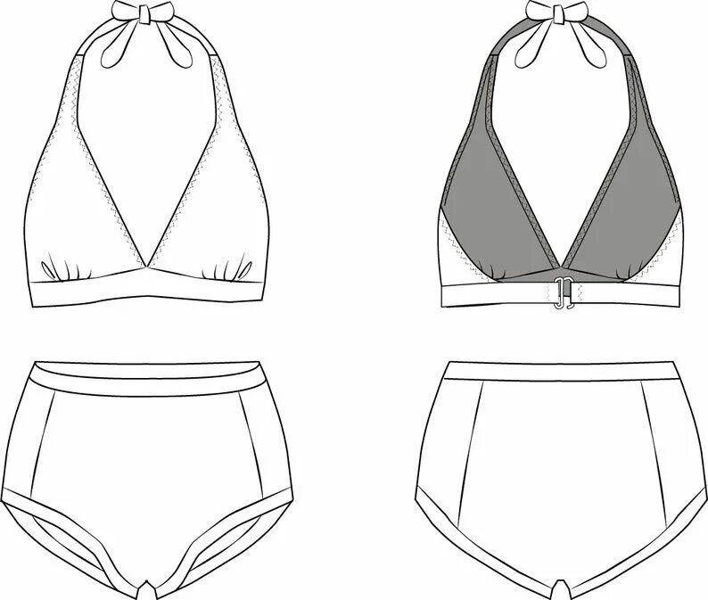 Купальник выкройка скачать Pin on Projects to try