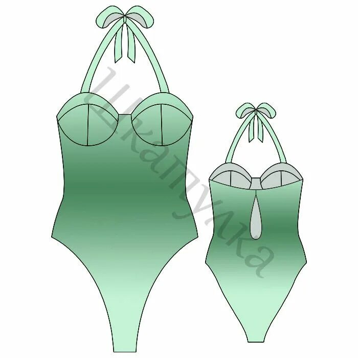 Купальники своими руками выкройки Выкройка женского купальника Grande taille femme, Modèle de maillots de bain, Fe