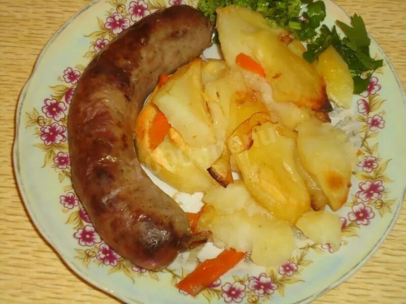 Купаты с картошкой рецепт с фото Картофель, запеченный с домашней колбасой рецепт с фото пошагово - 1000.menu