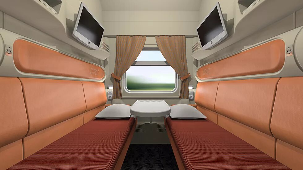Купе 2 фото 2-seater train compartment restyling for TCS Ippiart Studio