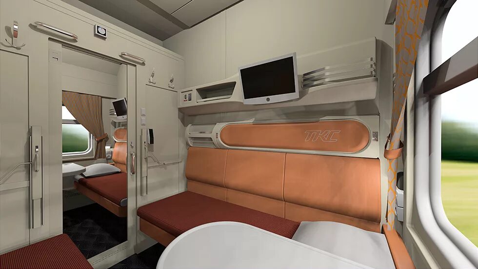 Купе 2ш фото 2-seater train compartment restyling for TCS Ippiart Studio