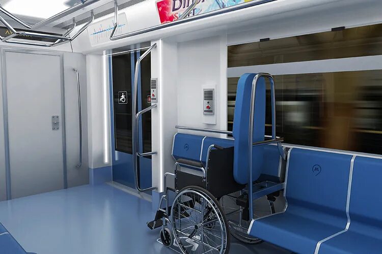 Купе для инвалидов фото Поезд метро нового поколения 81-765/766/767 Москва - DRIVE2