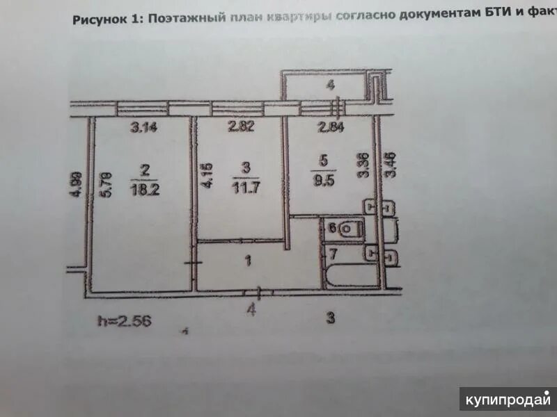 Купить 2 комнатную квартиру улучшенной планировки 2-к квартира, 54 м2, 1/5 эт. в Москве