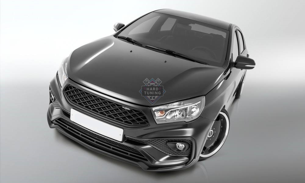 Купить бампер лада веста тюнинг Бампер передний QUASAR ROMB для Lada Vesta