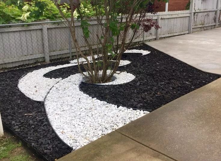 Купить белый щебень для ландшафтного дизайна Crochet Patterns Modern stones Rock garden design, Landscaping with rocks, Stone