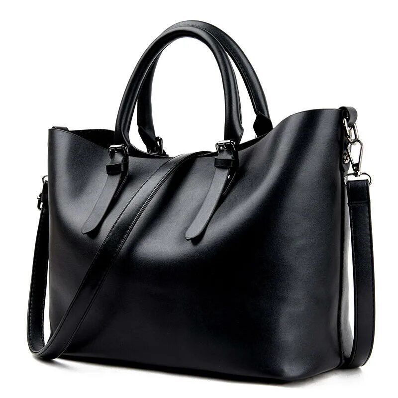 Купить черную женскую сумочку Bolso Mujer Negro Fashion Hobos Женская сумка Женские кожаные сумки Весенняя пов