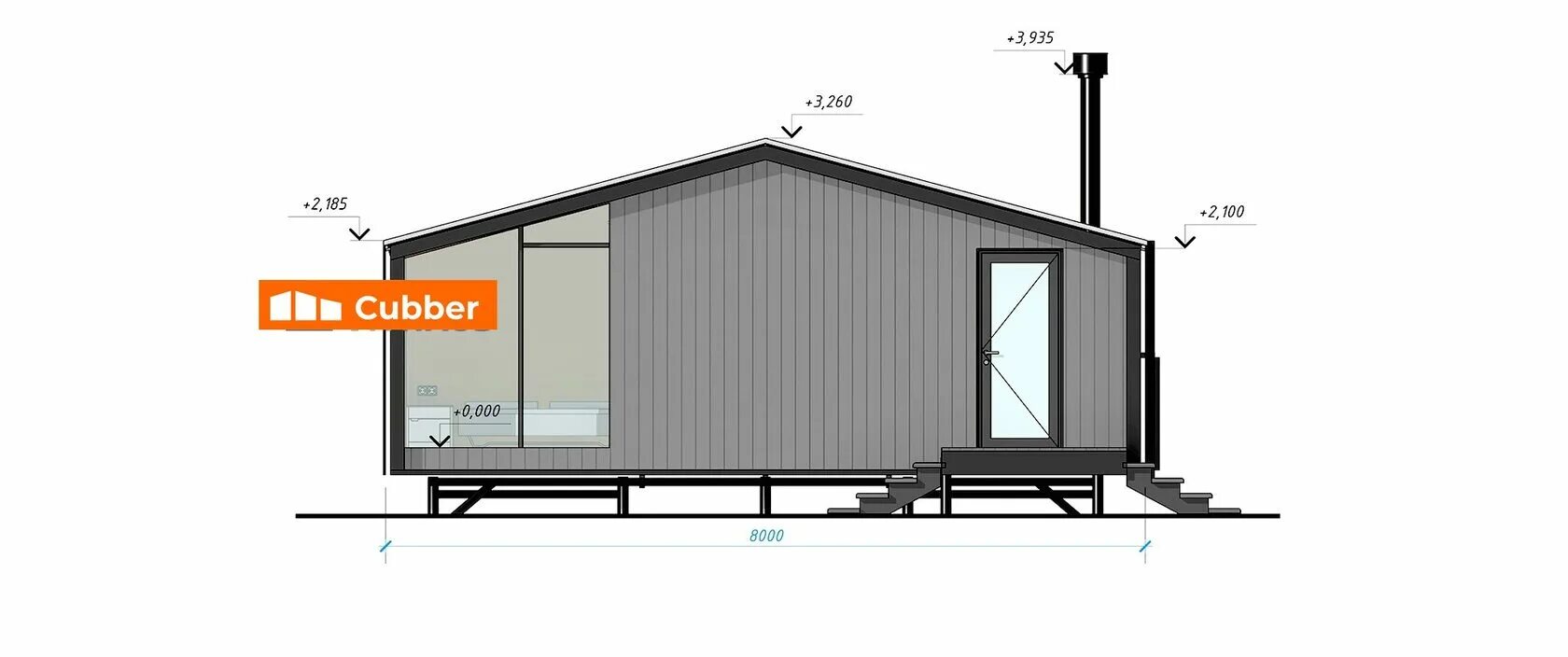 Купить чертежи модульного дома Cubber House 65 - Модульный дом