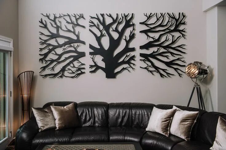 Купить декор на стену для интерьера черный Wall art panosundaki Pin