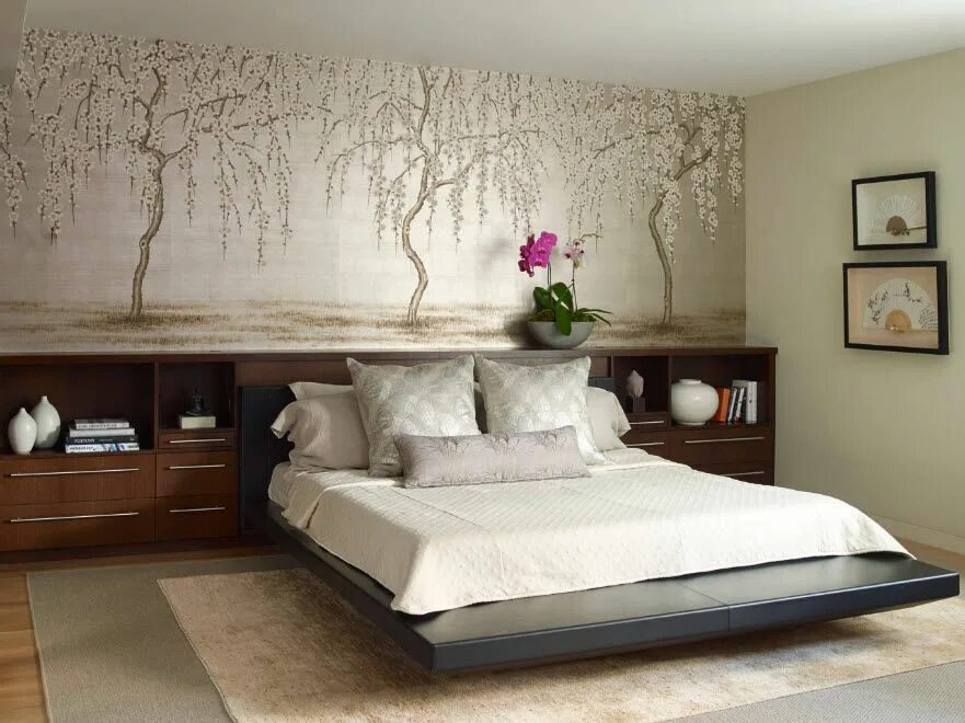 Купить декоры в спальню на стену Азиатские мотивы Minimalist bed, Asian inspired bedroom, Bedroom inspirations