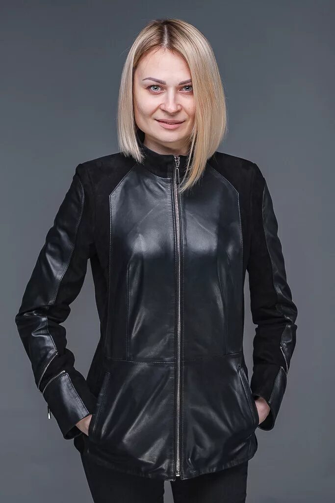 Купить демисезонную куртку женскую модную кожаную комбинированную Кожаную куртку женскую каталог - найдено 84 фото