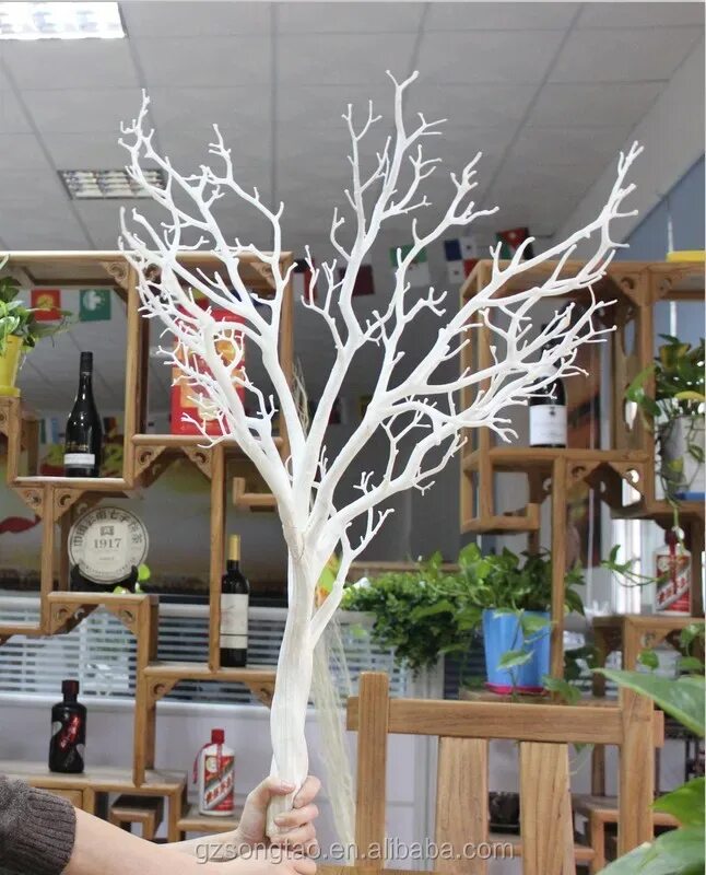 Купить дерево для декора дома factory price high quality artificial white dry tree branch wedding decoration t
