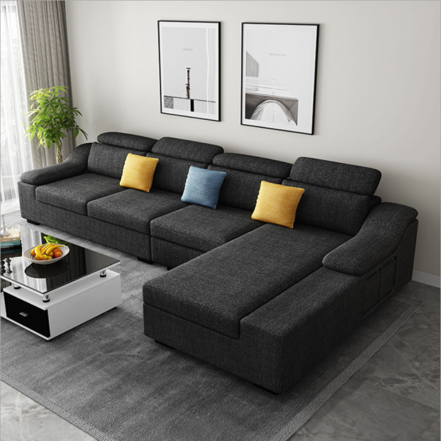 Купить диван гостиную фото Source Modern Simple Design Large Size U Shaped Fabric Couch Living Room 7 Seate