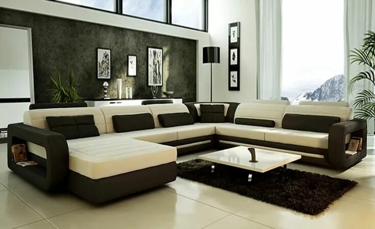 Купить диван гостиную фото Aliexpress.com : Buy Sofa Modern Design Hot Sale Top Grain leather Sofas Corner.