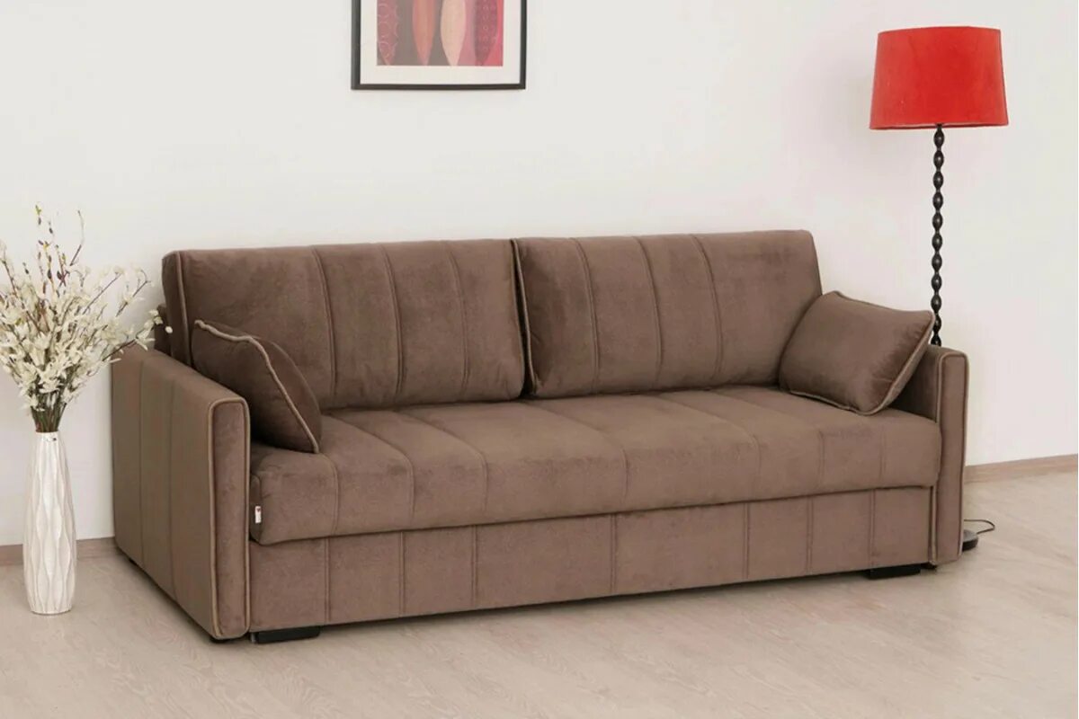 Купить диван каталог фото и цены Диван Риммини Plush Brown прямой купить в Москве от производителя - mebel-up.ru