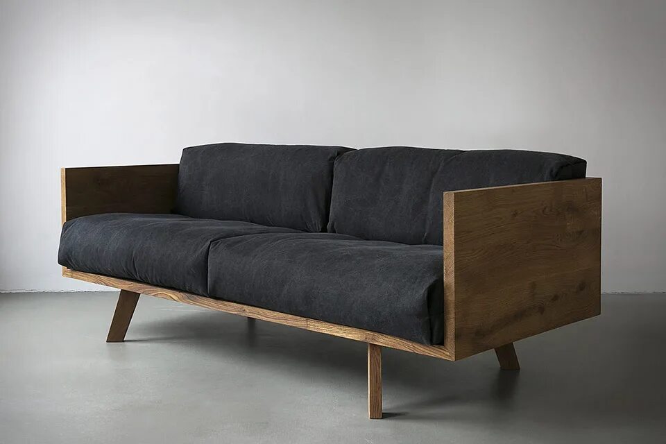 Купить диван в стиле лофт Oak Linen Sofa Uncrate