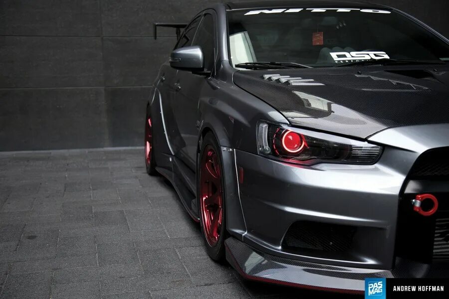 Купить для машину митсубиси лансер тюнинг запчастей Mitsubishi Lancer Evolution X диски Rays Gram Lights 57DR R18 10.5J ET12 295/35 
