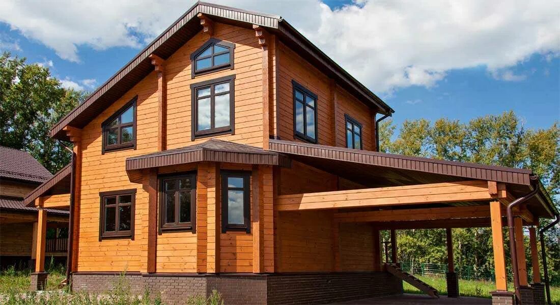 Купить дом под ключ бруса фото Фотографии домов из клееного бруса - Строительная компания ВДК