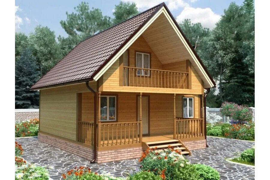 Купить дом под ключ недорого фото Дом 6х8 "ПОД КЛЮЧ" - ☎ +7 (3452) 38‒83‒61