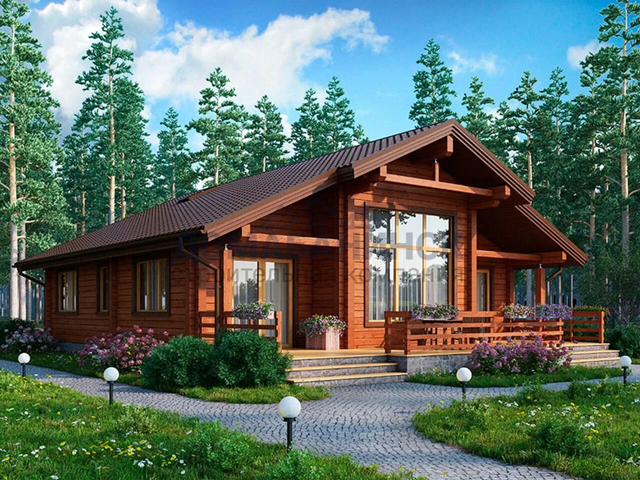 Купить дом под ключ цены фото Проект дома из бруса 14x11 Ц-68-123