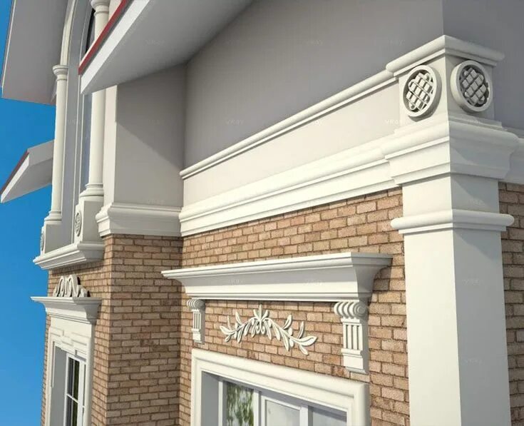 Купить элементы декора для фасада дома Types of Exterior Facade Materials / 3 Main Questions Ev dış tasarımı, Ev planı,