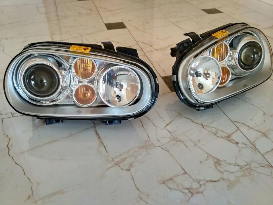 Купить фары гольф 4 тюнинг Фары Гольф 4 линзы 3 дюйма Cr Хром - Volkswagen Golf Mk4, 1,9 л, 2001 года тюнин