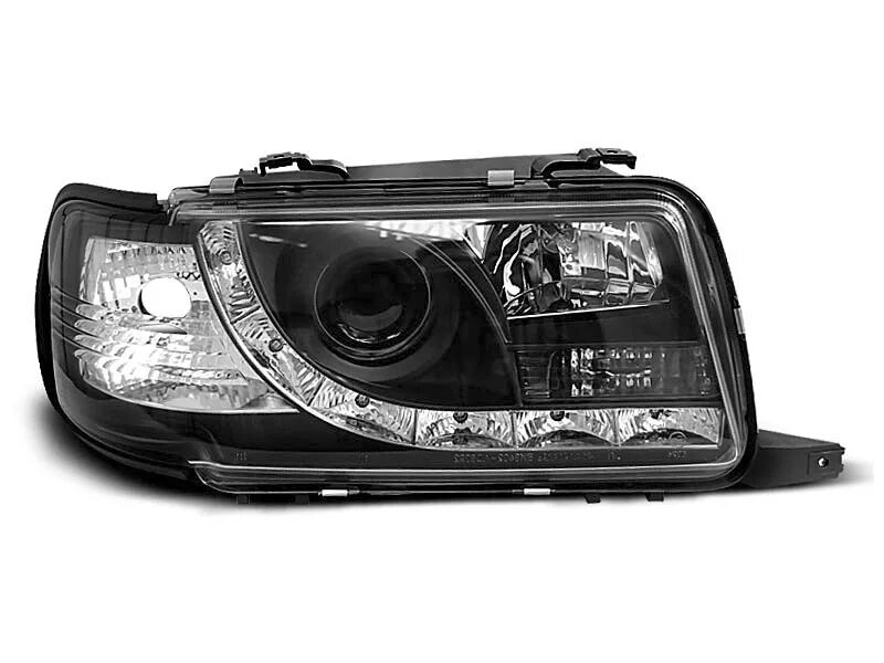 Купить фары тюнинг ауди б3 Купить Передние фары DAYLIGHT BLACK для Audi 80 B4 в Минске - Запчасти автотюнин